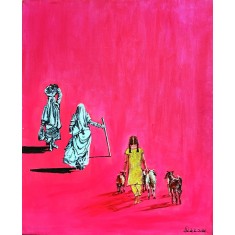 Habiba Mughal, 22 x 28 Inch, Acrylic on Canvas, Figurative Painting, AC-HBM-029